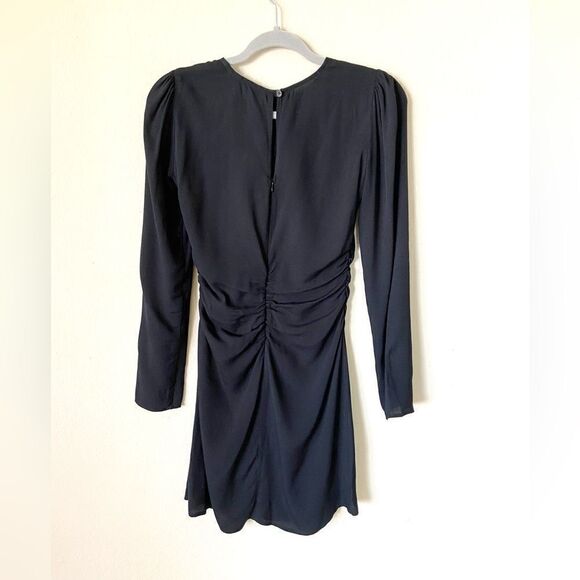 Reformation Mini Black Dress Long Sleeve Size 0 - Picture 7 of 9